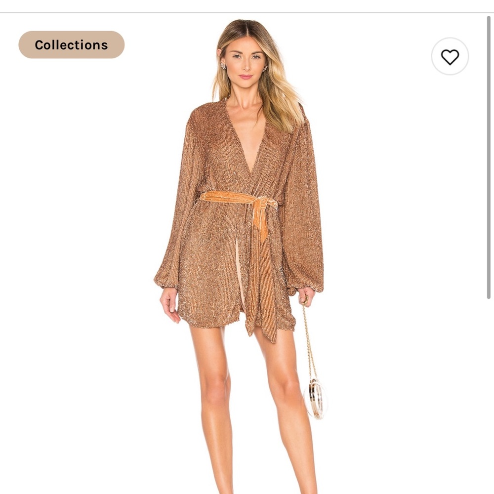 Retrofete Gabrielle robe dress in bronze